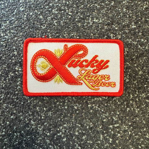 Lucky Lager Beer Patch - New Stock