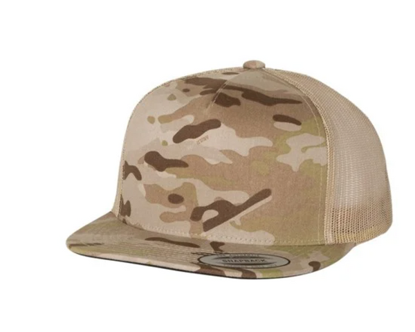Yupoong 6006 - Classic Flat Bill Snapback - 4 Colorways - 3 MultiCam