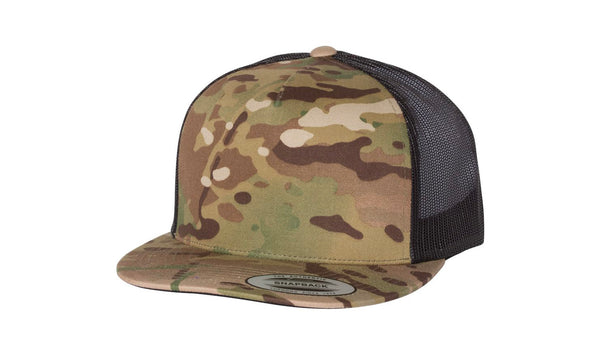 Yupoong 6006 - Classic Flat Bill Snapback - 4 Colorways - 3 MultiCam
